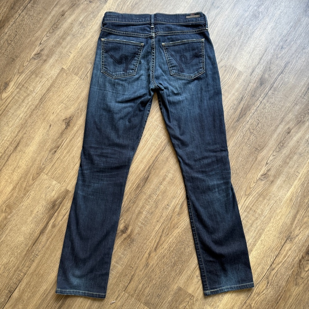 Citizens of Humanity Dark Blue Low Rise Straight Leg Jeans - Size 27 - Picture 2 of 16